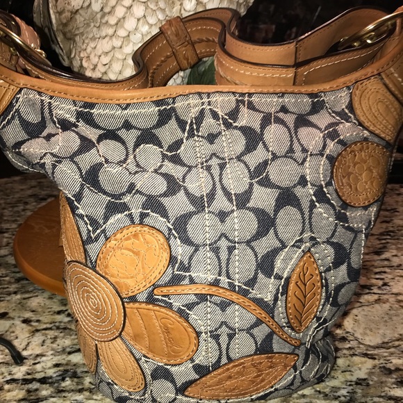 Coach Handbags - Coach Bleecker, Denim Signature Tote